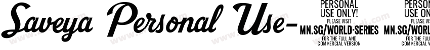 Saveya Personal Use字体转换